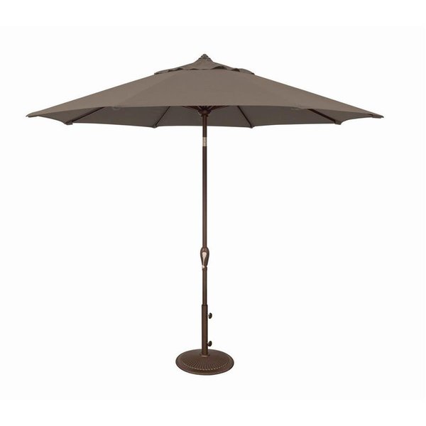Simplyshade 9 ft. Aruba Octagon Auto Tilt Market Solefin Umbrella; 3474 Taupe SSUM91-0900-D3474